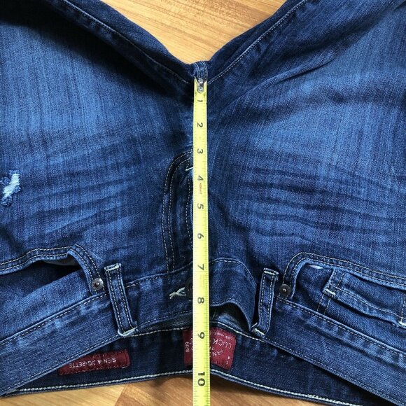 Lucky Brand Sienna Cigarette Denim Jeans Women's Size 6 / 28 Med Wash Distress - Picture 7 of 12